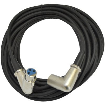 Seismic Audio - SAXRA25-25 Foot XLR Right Angle Microphone Cable - size: 25 Foot - Single