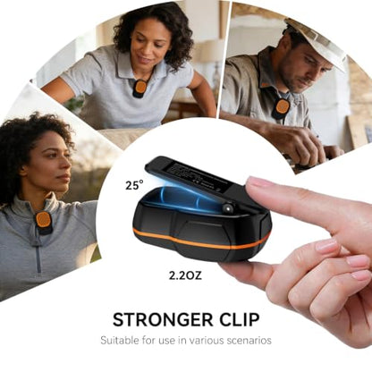 Wearable Bluetooth Speaker, Magnetic Clip on Mini Speaker, TWS Built-in Mic | Small Portable Speaker, IPX6 Waterproof, 2.2oz, 5.4 Bluetooth, Hands-Free Call, Gifts for Men Women, Outdoor Indoor Golf