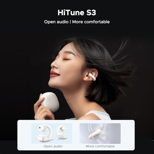 UGREEN HiTune S3 Open Ear Earbuds, Bluetooth 5.4, Clip on Earbuds, White | Lightweight, Comfort, Wireless Headphones ENC Clear Calls, 30H Playtime, IPX5 Waterproof, for Driving Running Workout Cycling - color: White