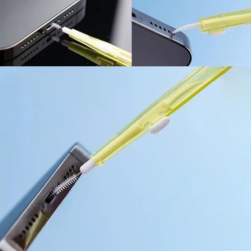 5 Pack Cell Phone Cleaning Kit iPhone Charging Port Dual Side Cleaning Tools, Anti-Clogging Mini Brushes & Hook Cleaner for iPhone Speaker and Receiver, Multi Tool Compatible with AirPods Camera