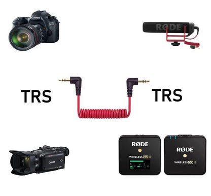 3.5mm TRS to TRS Camera Mic Patch Cable for Rode, Movo, Deity, Nikon, Canon | 3.5mm Audio Cable Short: Mic to Camera Patch Cable Cord for VideoMicro Wireless GO II, Movo, GoPro Pro with Mic Adapter, Etc