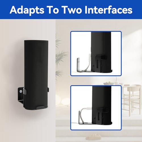 shinar Metal Wall Mount Compatible with Sonos Roam 1/2/SL | Mount Accessory Stand Bracket Compatible with Roam1/2 Roam SL Adjustable Bracket Max. 12 kg (Balck) - color: Balck