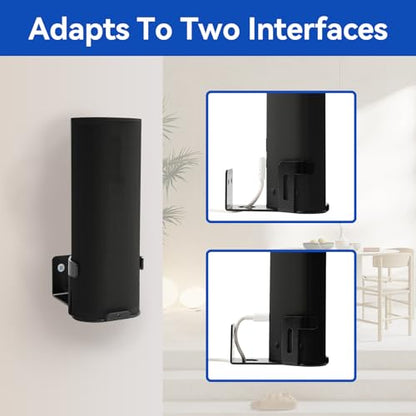 shinar Metal Wall Mount Compatible with Sonos Roam 1/2/SL | Mount Accessory Stand Bracket Compatible with Roam1/2 Roam SL Adjustable Bracket Max. 12 kg (Balck) - color: Balck
