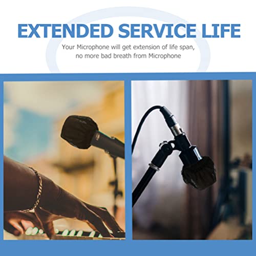 Vaguelly 200pcs Disposable Non-woven Microphone Covers Ktv Mic Protector for Handheld Mics Easy to Install and Safe for Events and