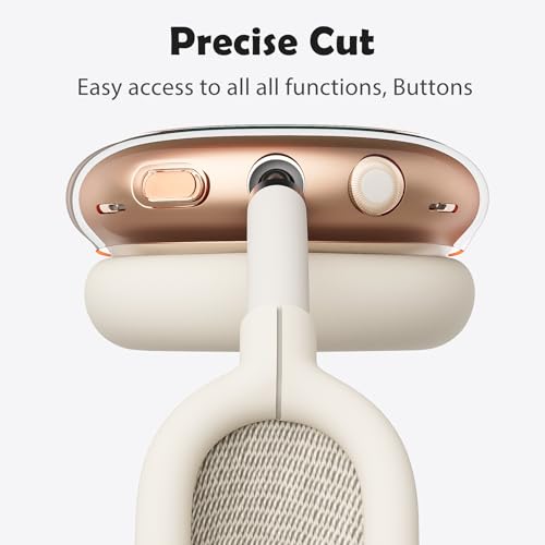 for AirPods Max Headphones Halloween Ear Covers for AirPods Max 2 | Cute Ghost Clear Ear Cups Cover | Beige Silicone Ear Pad Case Headband Cover for Apple AirPods Max 2/1 (2026/2024/2020) - color: Ghost C/Beige