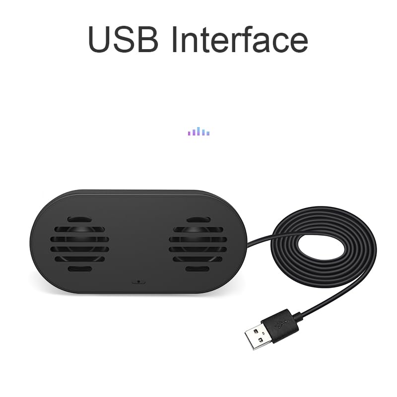 USB Computer Speaker with Built-in Microphone, Mini Soundbar Speaker for Desktop Laptop PC, Plug & Play USB Powered Small Sound Bar,Mini Speaker,360° Surround Sound for Gaming Music Movie - size: H015