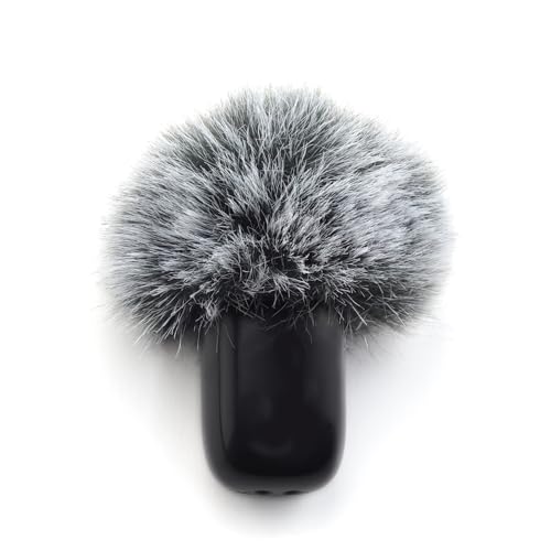 LEFXMOPHY Grey Windscreen Replacement for BOYA Mini Wireless Lavalier Microphone Pop Filter, Furry Wind Muff Deadcat Cover 3-pack