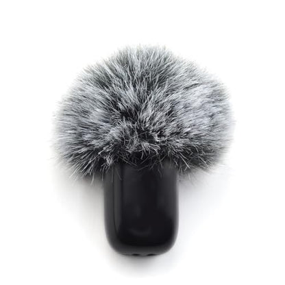 LEFXMOPHY Grey Windscreen Replacement for BOYA Mini Wireless Lavalier Microphone Pop Filter, Furry Wind Muff Deadcat Cover 3-pack