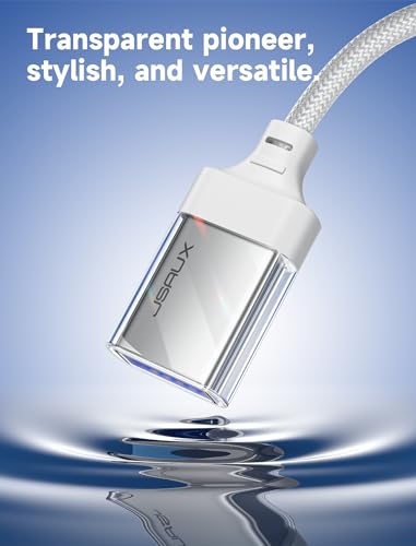 JSAUX USB to USB C Adapter [2 Pack], USBC OTG Adapter Compatible with MacBook Pro/Air, iPhone 15 Pro Max, Samsung Galaxy S24/S23/S22/S21 and More USB C Devices-Crystal White - color: Crystal White