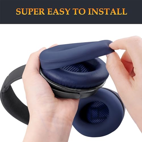 SOULWIT Silicone Ear Pads Cover Protector for Bose QuietComfort QC15 QC25 QC2 QC35 QC45/Ae2 Ae2i Ae2w/SoundTrue & SoundLink AE Headphones Cushions, Sweatproof, Easily Washable - Blue - color: Blue