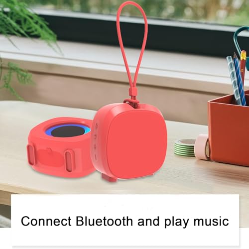Bluetooth Speaker Portable Media Players Clear Loud Stereo Sound Deep Bass Wireless Speaker With Lights TWS IPX5 Waterproof Small Speakers Long Playtime for Home/Party/Outdoor/Beach Electronic Gadgets - color: Red