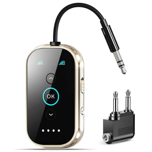 Ultra Xmagpot Bluetooth 5.4 Transmitter Receiver - CNC Aluminum & Ceramic Glass | Dual Link for 2 AirPods/Headphones | aptX Adaptive/HD Audio | Wireless Transmitter for Airplane/TV/Car/Gym