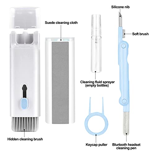 7-in-1 Electronic Cleaner Kit,Keyboard Cleaner,Laptop Cleaner Kit for Monitor, Cell Phone, Headset, Lego, Laptop Camera Lens(Blue) - color: Blue