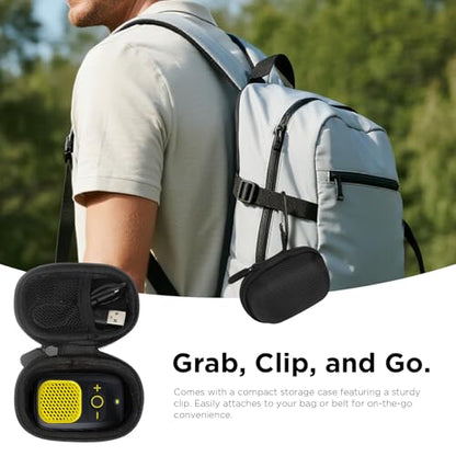 Wearable Bluetooth Speakers, Clip On Wireless Jobsite Speaker - Yellow | 30H playtime, IPX6 Water-Resistant, Portable, Built-in Mic, Hands-Free Calls, Non-Magnet - color: Yellow