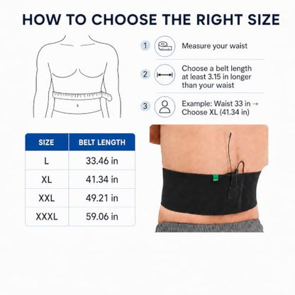 Breathable Mic Belts - Mic Pack Belt, Ideal Microphone Bag for Theatre Use, Fits Most Transmitters/Receivers - size: XL