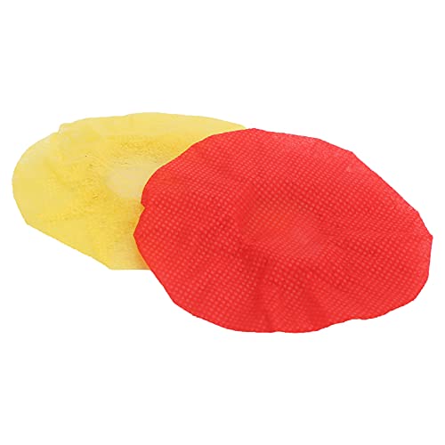 120 Pcs Microphone Caps Disposable | Non - Woven Particle & Saliva Guard Replacement Covers for Handheld Microphones/Home/Studio | 7x7.6cm (Red Yellow) - color: Red Yellow