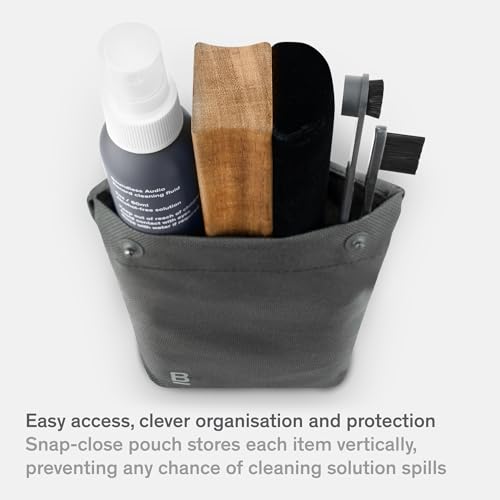 Boundless Audio Vinyl Record Cleaning Kit - 5-in-1 Brushes, Solution & Bag - size: 5 pc