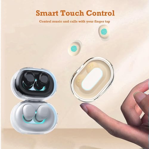 Xmenha Mini Invisible Small Bluetooth Earbuds Sleeping for Small Ears Low Profile Tiny Hidden Discreet Smallest Earbuds for Work Sleep Ear Buds Invisible Headphones Buds - color: Nude