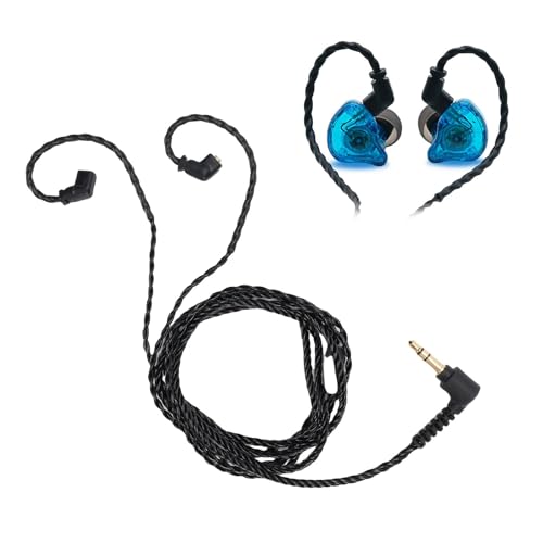 HiFiPro IEM Cable 3.5mm to QDC 0.78mm 2 Pin | OFC Braided, Lossless Sound, Wide Compatibility for CCA TRN Headphones