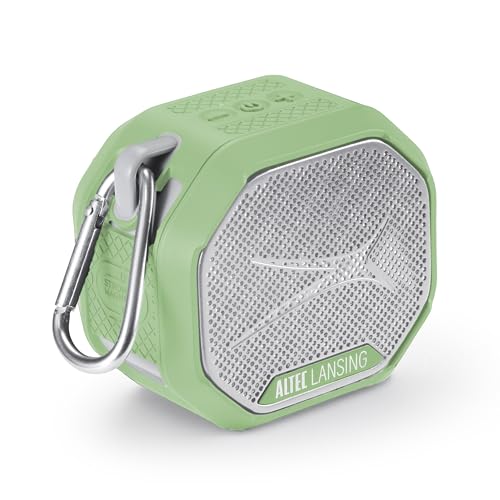 Altec Lansing HYDRATREK Magnetic Bluetooth Speaker, Waterproof IP67, Portable Speaker, True Wireless Pairing, USB-C Quick Charge, 3.7V 400mAh Battery, Voice Assistant, Perfect for Any Adventure - color: Sport Green/White