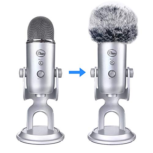YOUSHARES Blue Yeti Pop Filter for Blue Yeti Microphone, Yeti Pro USB Condenser Mic, Windscreen Muff for Filtering Plosives and Hissing Noise, Mic Wind Cover