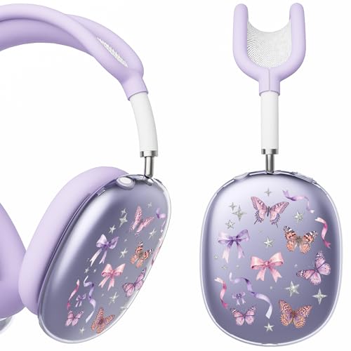 for AirPods Max Headphones Butterfly Ear Covers for AirPods Max 2 - color: Butterfly G/Purple