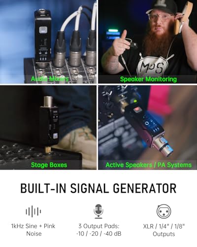 XVIVE AT-3 Audio Tester Ultra, Split-Design 5-in-1 Signal Generator, Long-Distance XLR/DMX Cable Tester,Phantom Power Checker, XLR Input Meter, Headphone & Built-in Speaker Monitor, USB-C Rechargeable - style: AT-3 ULTRA