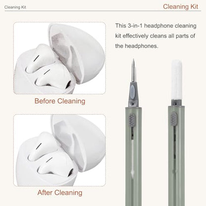 4PCS Earphone Cleaner Kit - Ultra Portable Multi-Function Cleaner Kit Soft Brush for Bluetooth Earphones Case Cleaning Tools, Gray - color: Gray