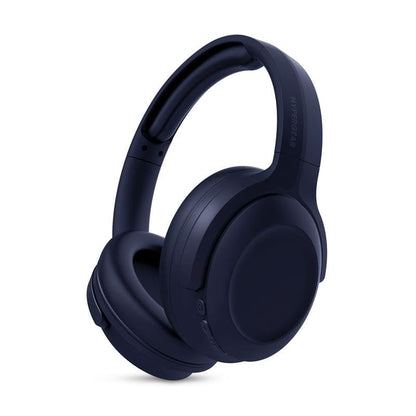 HyperGear Foldable Over-Ear Headphones - Wireless Bluetooth Headphones with Active Noise Cancelling, HD Audio, 40mm Drivers, and Deep Bass, Blue