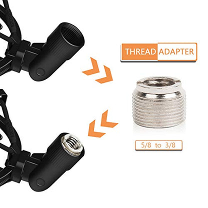 Shock Mount with Foam Windscreen - Pop Filter with Microphone Shockmount for AT2020/AT2020USB+/ AT2020USBi/AT2035/AT2050 Condenser Mic by Boseen