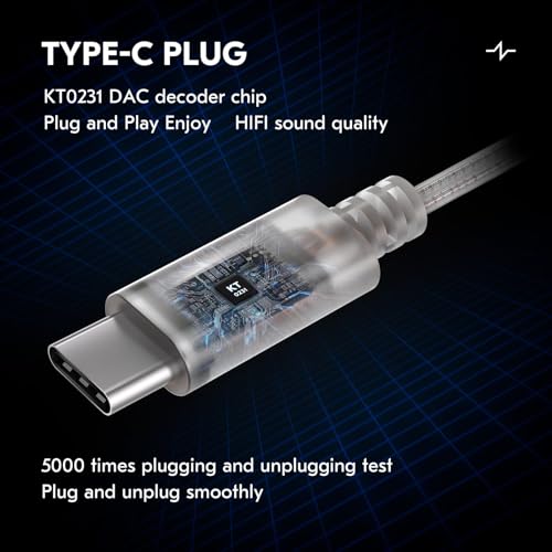 keephifi 3.9ft C03 2 Pin IEM Cable with Mic USB-C | 4N Silver-Plated OFC Headphone Cable Earbuds Wire for Moondrop blessing/Aria; Truthear Hexa/Zero; Simgot EW100P - color: Silver