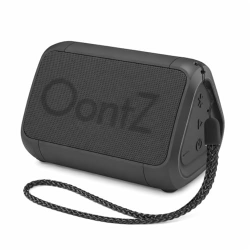OontZ Angle Solo Compact Bluetooth Speaker, 14-Hour Playtime | Compact 5W Bluetooth speaker with clear sound, 100-ft range, IPX5, mic, AUX Input and USB-C Charging Cable. - color: Black