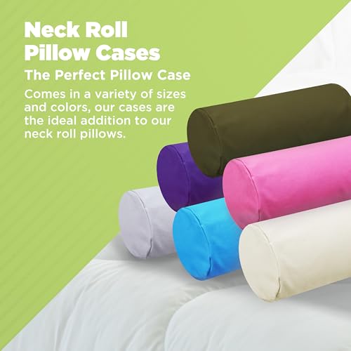 Bean Products Natural Heavy Duty Cotton Neck Roll Pillowcase 6"Dia x 16" - color: Natural (10 Oz Cotton), size: 6" x 16"