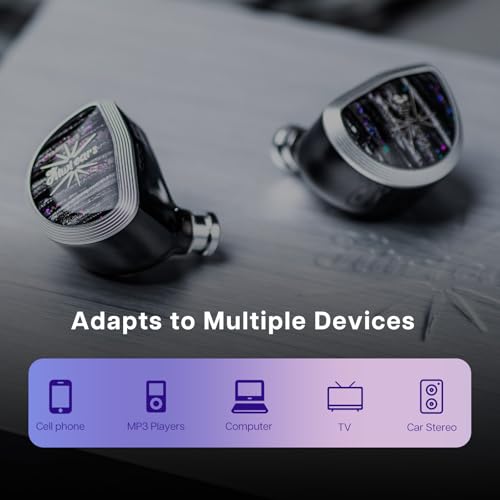 Linsoul Kiwi Ears Aether in Ear Monitor, 15.3mm Large Planar Driver IEM Earphone + Kiwi Ears SONICAP Waterproof Earbud Case
