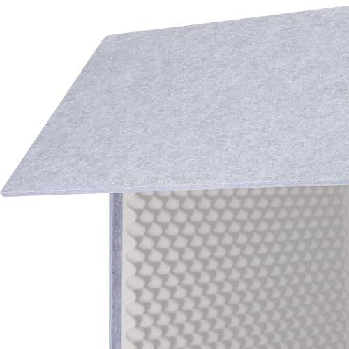Desktop Soundproof Cover, 80x80cm Portable Vocal Isolation Booth with Acoustic Foam, Microphone Isolation Booth Cube, Noise Reducing Shield for Microphone, Streaming, and Office Privacy (Gray) - color: Gray