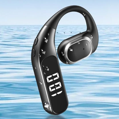 Single Ear Wireless Bluetooth Headset, Bluetooth 5.5, LED Power Display, ENC Noise Cancellation, 360° ACS Sound, Sweatproof, for Phone Tablet Laptop - F62, Black - color: Single Ear Headphone F62 Black