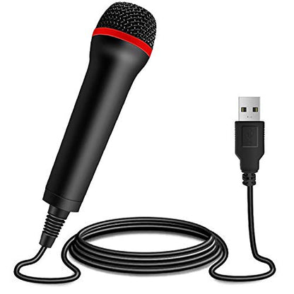 4M 13FT Wired USB Microphone for Rock Band, Guitar Hero, Let's Sing - Compatible with Sony PS2, PS3, PS4, PS5, Nintendo Switch, Wii, Wii U, Microsoft Xbox 360, Xbox One and PC