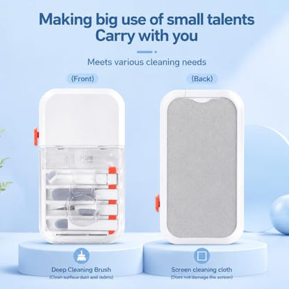 14 in 1 Earphone Cleaner Kit, Multi-Purpose Phone Cleaning Kit, Charging Port Cleaner, for Laptop Computer Earbud Headphone iPhone Earphone Keyboard Camera Speaker Screen - color: white-14