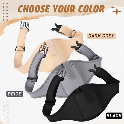 Foilswirl 2 Pack Mic Belt for Fitness Instructor Microphone Belt Holder Adjustable Carrying Pouch Waistband Bag Case for Theatre, Speaker, Singers, Teaching(Nude, Black) - color: Nude, Black