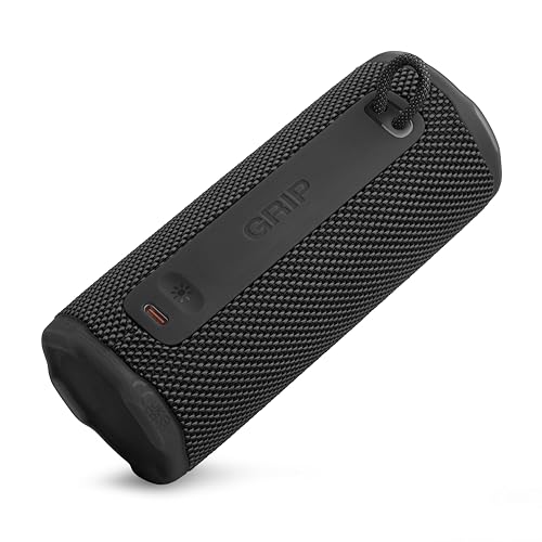 JBL Grip Portable Bluetooth Speaker, Waterproof, Ambient Light - Black | Up to 14 Hr Playtime, AI Sound Boost, IP68 Waterproof And Dustproof, Drop-Proof, App Control, Ideal For Outdoor And Travel - color: Black