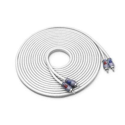 RECOIL RMI220 2-Channel 20ft RCA Audio Interconnects Cable Triple-Shielded | Tinned Oxygen Free Copper for High-End Car Marine Motorcycle UTV ATV with Noise Rejection
