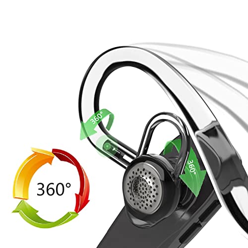 Ear Hooks 360° Rotatable Multi-Dimensional Adjustable Soft Silicone Universal Bluetooth Headset Clips Anti-Slip Sports Clamp Loop Replacement 5Pcs 6mm, Transparent