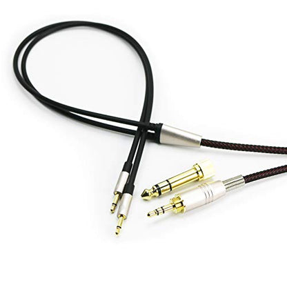 NewFantasia Dual 2.5mm to 3.5mm & 6.3mm Adapter Replacement Cable Compatible with Monolith M1060, M1060C, M565, M565 Headphones 1.5meters/4.9ft - size: 4.9 ft