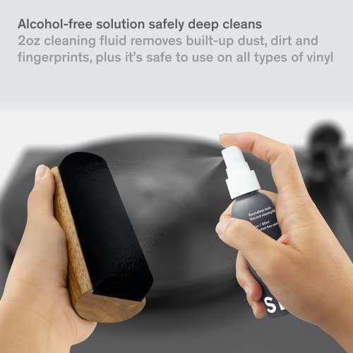 Boundless Audio Vinyl Record Cleaning Kit - 5-in-1 Brushes, Solution & Case | Velvet Record Brush, Carbon Fiber Stylus Cleaner, 2oz Cleaning Solution, Nylon Brush & Metal Storage Case - For Cleaning/Care