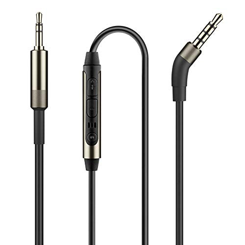 Mr Rex 2.5mm to 3.5mm Audio Aux Cable Headphone Replacement Audio Cable Cord Wire with in Line Mic Volume Control for Bose 700 QuietComfort QC45 QC35II QC35 QC25, JBL Headphones (1-Pack, 6.5FT) - size: 6.5ft / 2m (1-Pack)