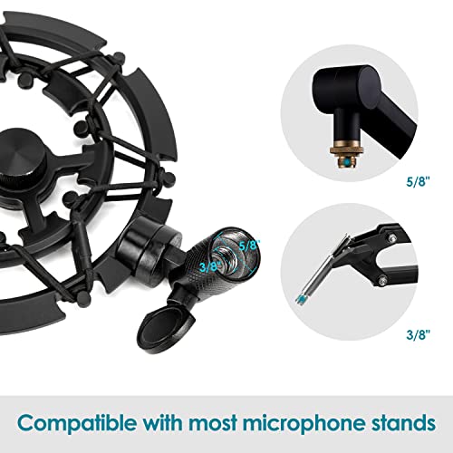 Blue Yeti Shock Mount, Alloy Shockmount Reduces Vibration Noise Matching Mic Boom Arm, Compatible for Blue Yeti and Yeti Pro Microphone by YOUSHARES