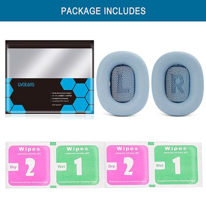 GEVO Upgraded Ear Cushions Replacement Earpads for AirPods Max 1 & 2 Headphones, Protein Leather Ear Pads Ear Covers Cups with Memory Foam and Magnet for AirPods Max 1 & 2 (Sky Blue) - color: Sky Blue