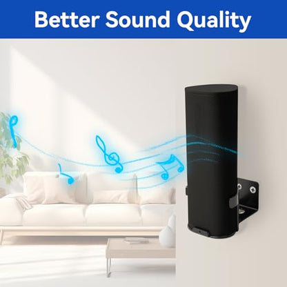 shinar Metal Wall Mount Compatible with Sonos Roam 1/2/SL | Mount Accessory Stand Bracket Compatible with Roam1/2 Roam SL Adjustable Bracket Max. 12 kg (Balck) - color: Balck