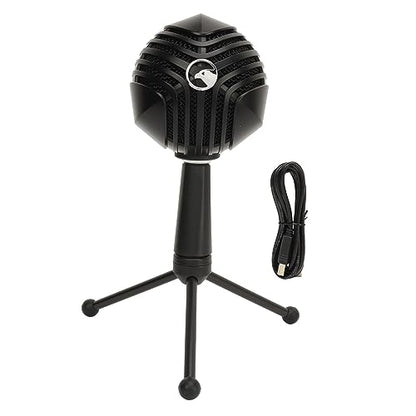 Vikye Podcast PC Microphone with USB Transmission with 360 Degree Rotation, Multiple Pickup Modes, Noise Cancelling, Simple Operation, Driverless Plug and Play