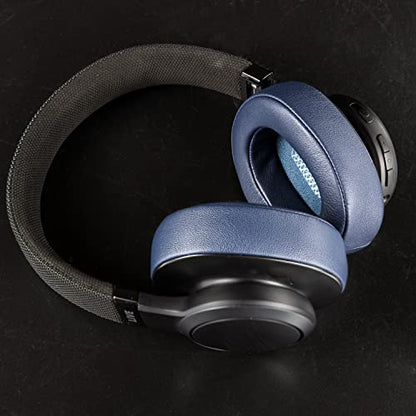 SOULWIT Professional Replacement Ear Pads for JBL Live 500BT/Live 500 BT Around-Ear Wireless Headphone, Earpads Cushions with Softer Protein Leather, Noise Isolation Foam - Navy Blue - color: Navy Blue
